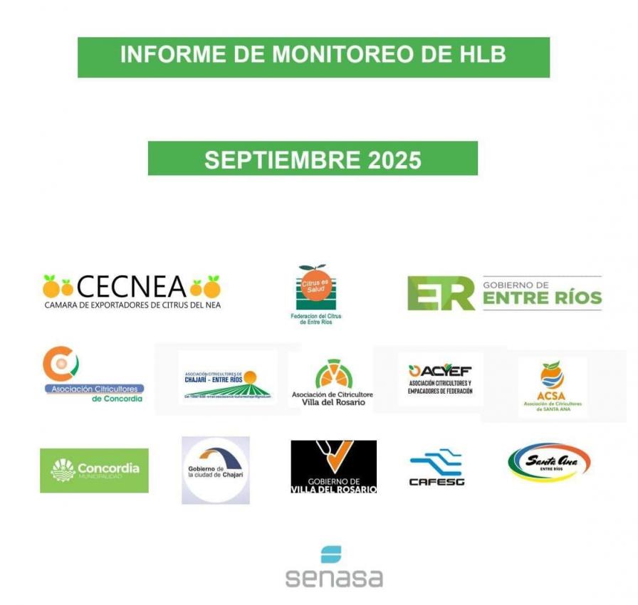 Informe monitoreo mes de Septiembre 2025: Lucha contra el HLB.